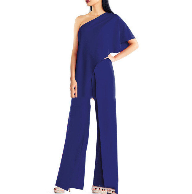 One- Shoulder Layer Jumpsuit