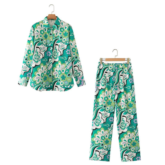 Digitally Printed Shirt and Pants Set