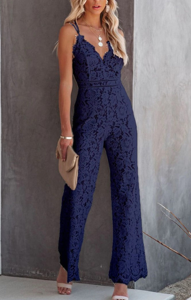 Strappy Lace Jumpsuit