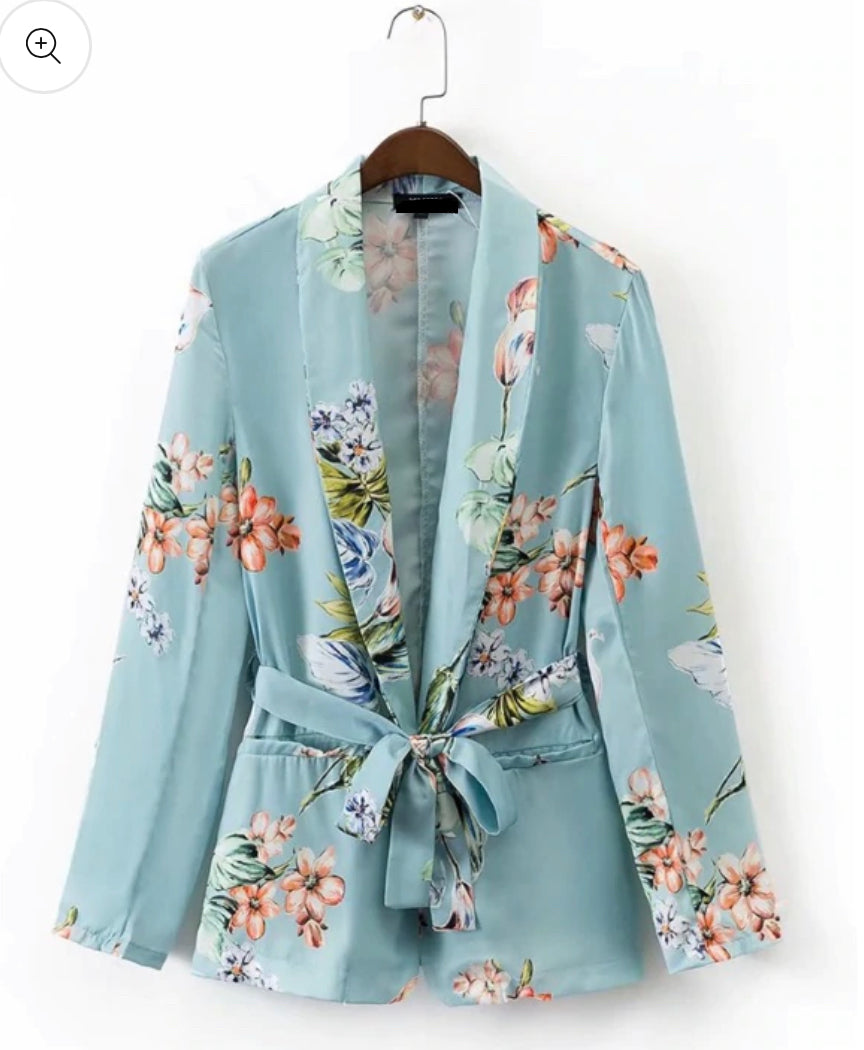 The Floral Blue Suit