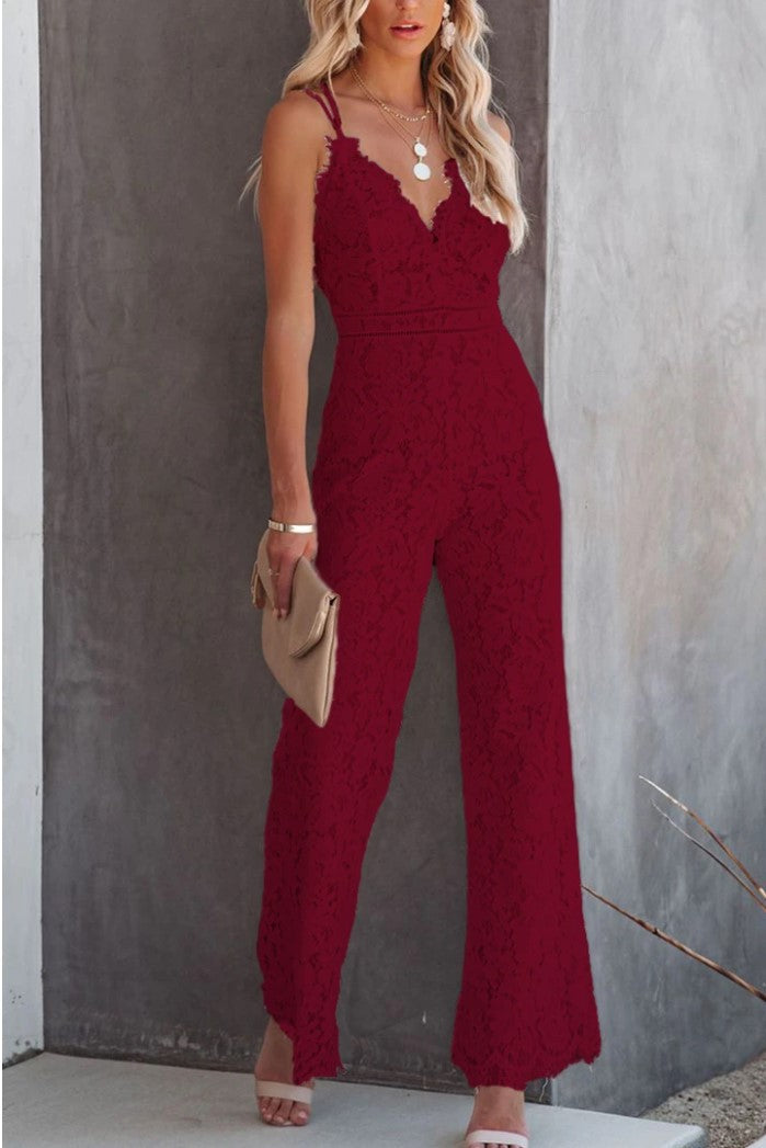 Strappy Lace Jumpsuit