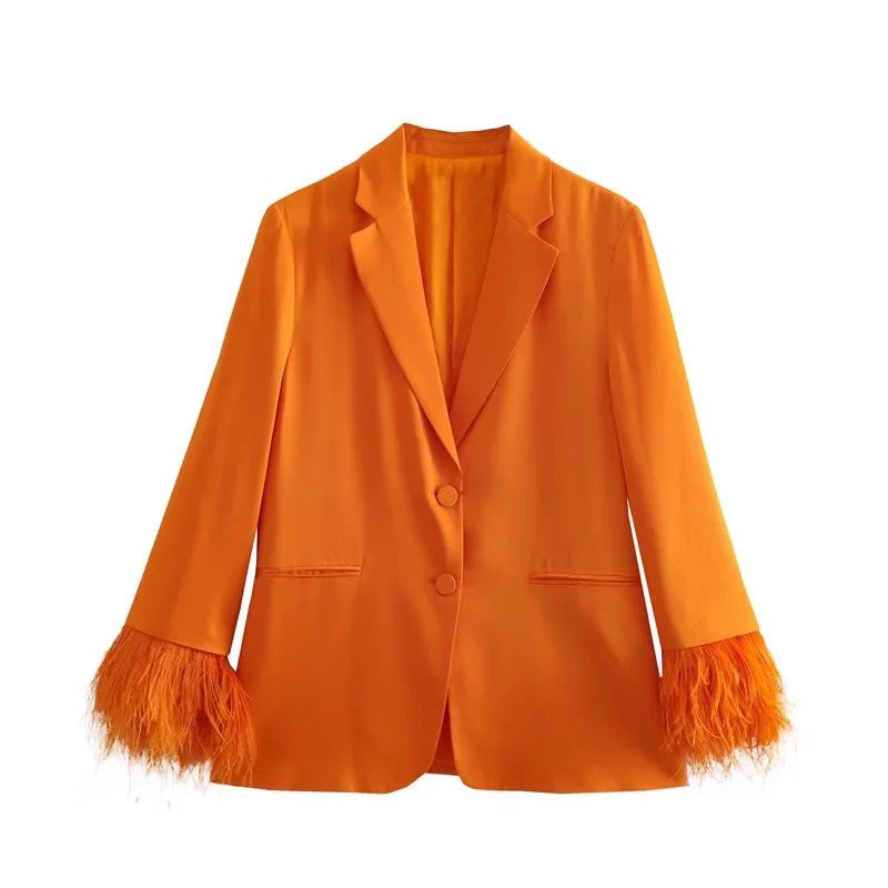 Orange Feather Suit