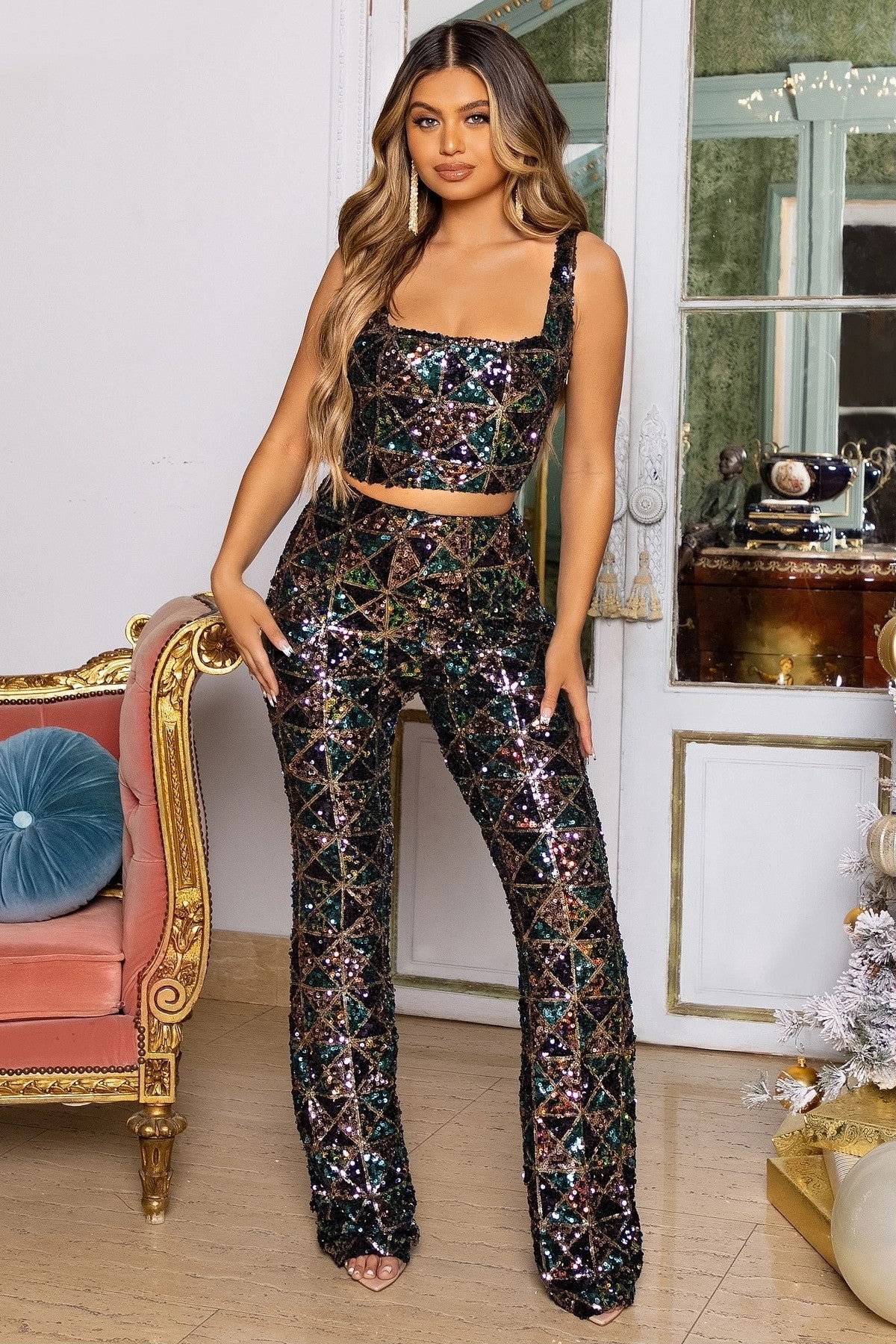 Sequenced Pants Set