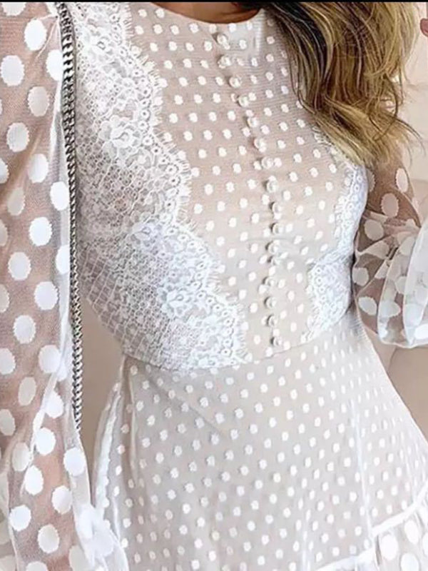 Lace Polka Dot Dress