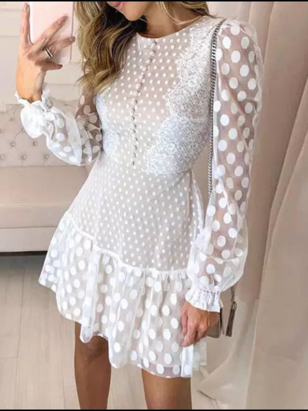 Lace Polka Dot Dress