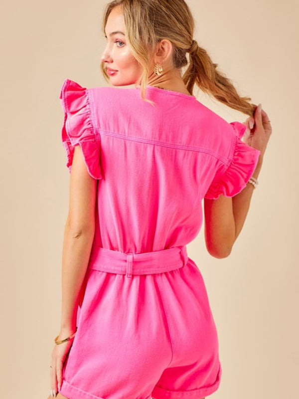 Cotton Denim Playsuits